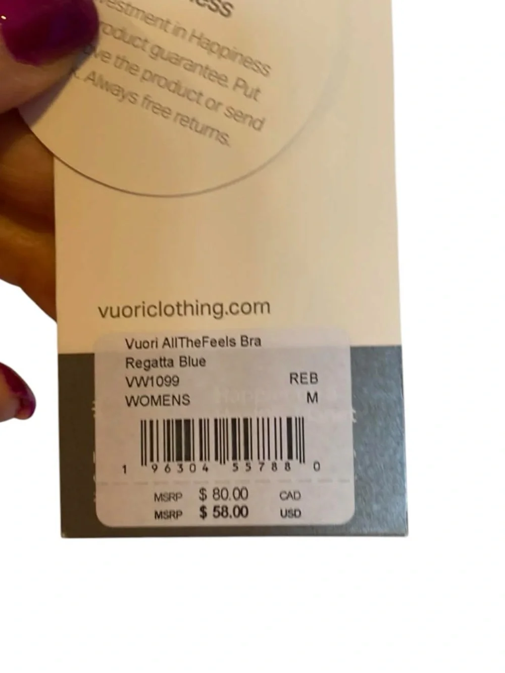 NWT Vuori all the feels leggings & bra set REGATTA BLUE Size M - Picture 6 of 6